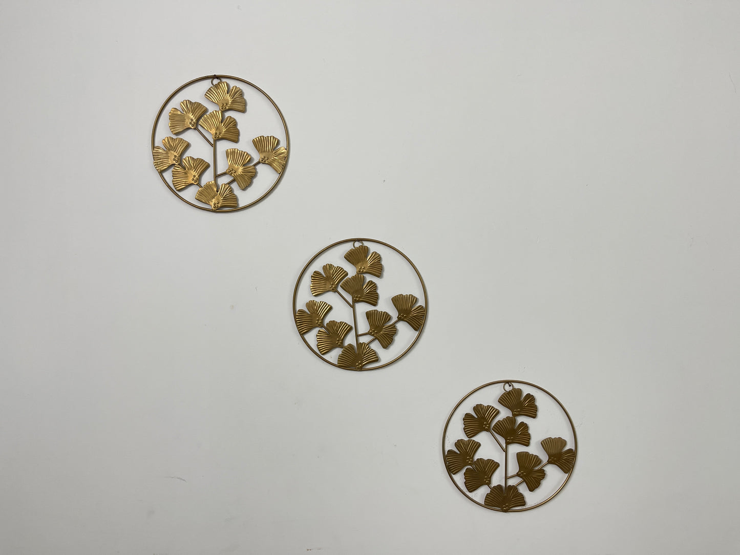 Golden Ginkgo Leaf Wall Hanging