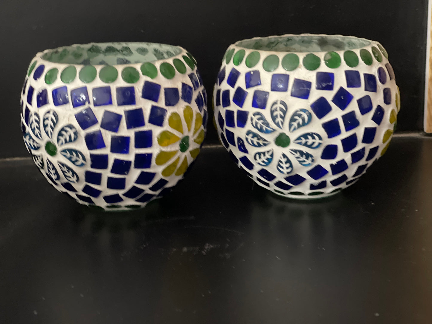 Mosaic Tea Light Candle Holders – Set of 2