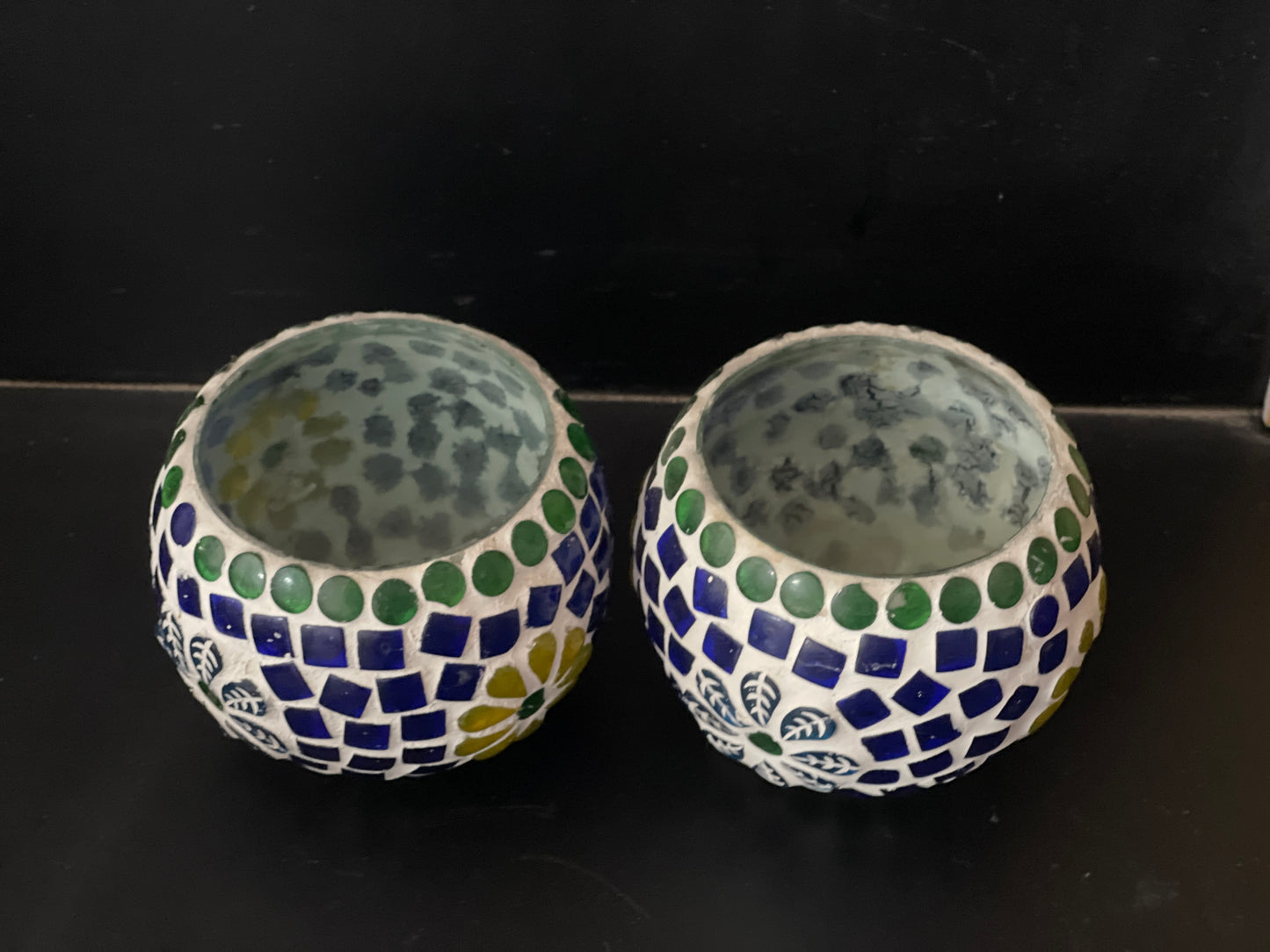 Mosaic Tea Light Candle Holders – Set of 2