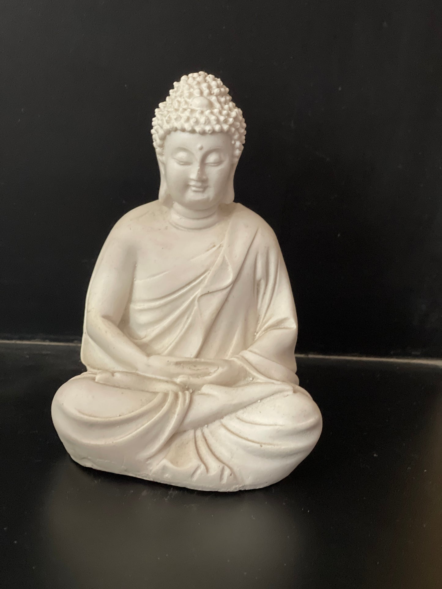 Pure Serenity White Buddha Idol