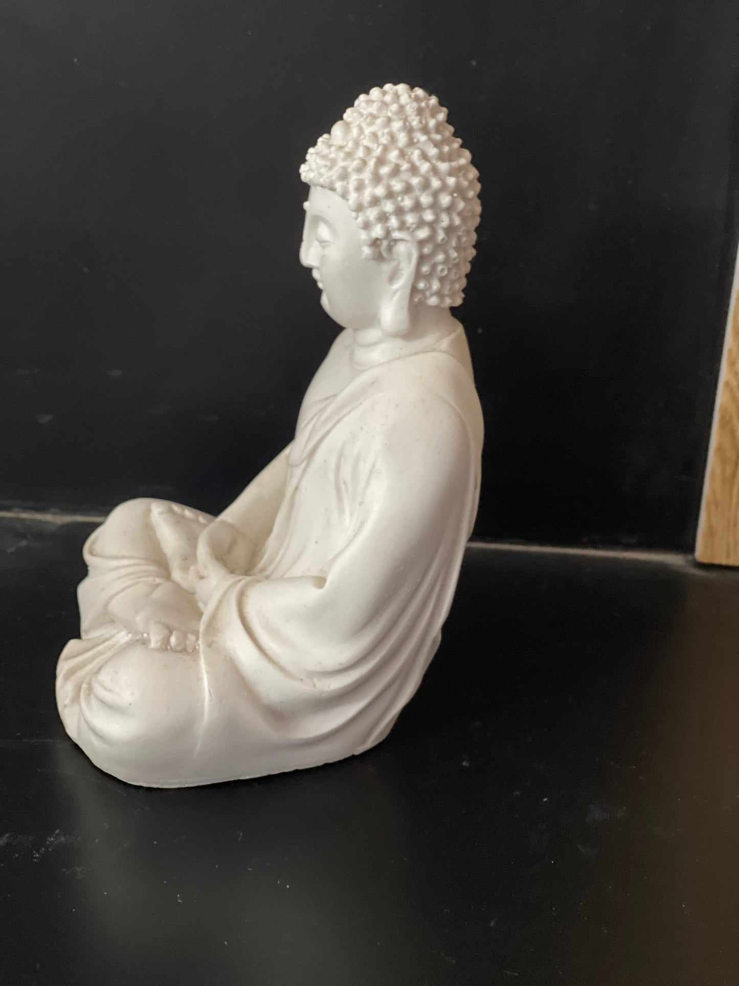 Pure Serenity White Buddha Idol