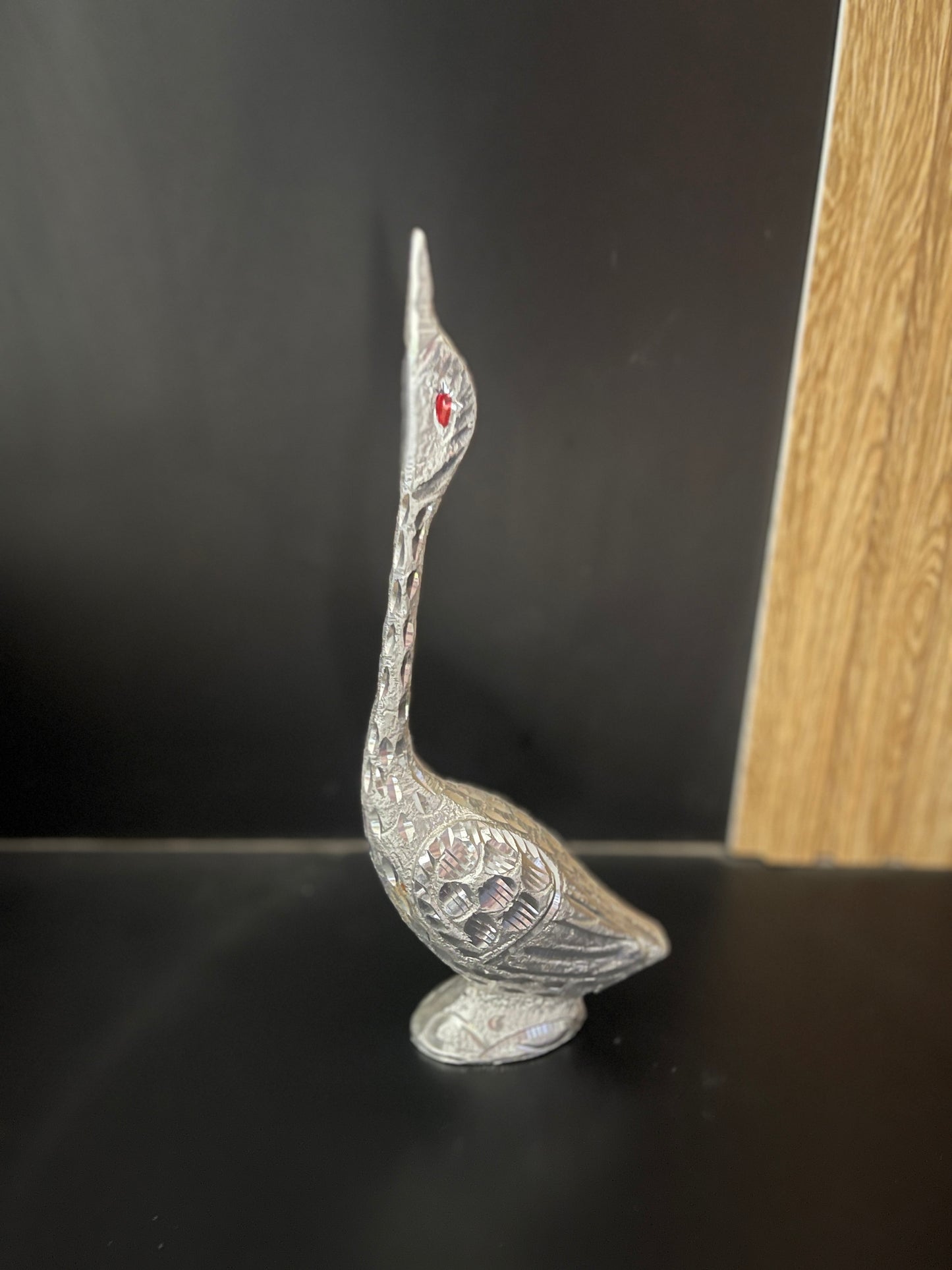 Elegant Silver Crane Pair