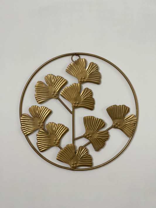 Golden Ginkgo Leaf Wall Hanging